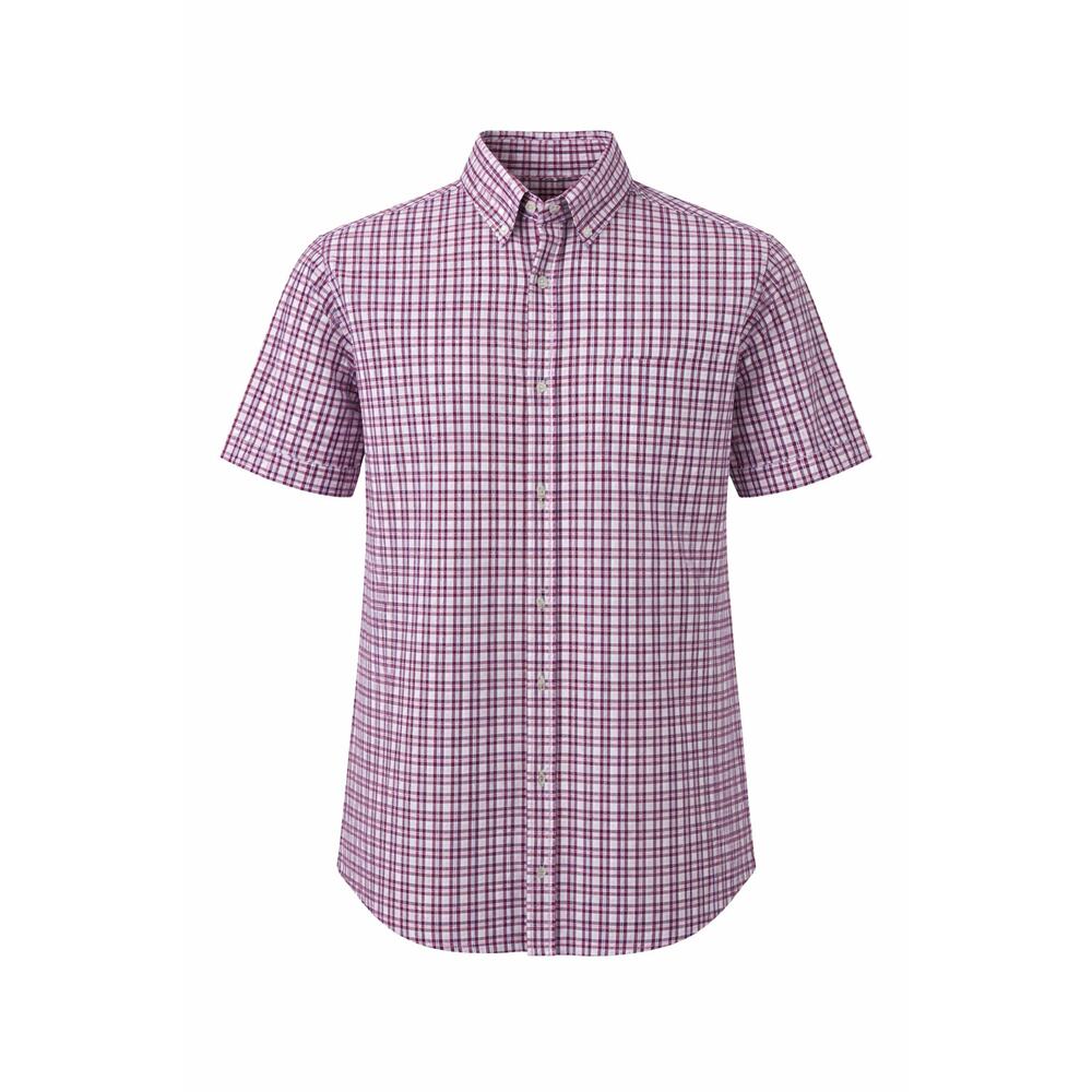 Sonoma Genuine Jean Company Red Blue Plaid Short Sleeve Dress Shirt Large